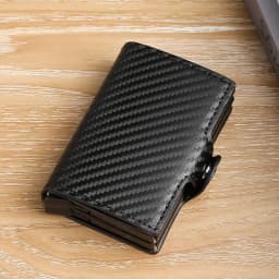New Double Layer High Capacity Men ID Credit Bank Card Holder Wallet Anti Rfid Blocking Protected Magic Mini Small Money Wallets