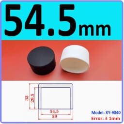 3mm-60.5mm Black/White Silicon Rubber Caps Blanking End Cover Protectors For Round Pipe/Furniture