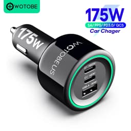 WOTOBE USB C Car Charger 165W, QC5 PD 3.1 140W PPS 65W 45W 30W QC3.0 For Mi12 MateBook Type-C Laptop MacBook iPhone Galaxy S22