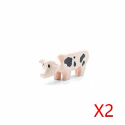 MOC City Animals Building Block Model Farm Ranch Scene Accessories Goat Wolf Pig Owl Flamingo Parrot Bird Zoo Kids Brick Toy T04