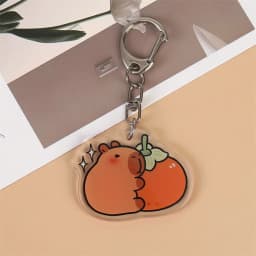 Cute Capybara Keychain Cartoon Water Dolphin Key Chain Acrylic Pendant DIY Small Charm