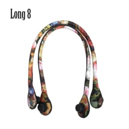 TANQU New 1 Pair Short Long Floral Print Soft Faux PU Leather Handle for Obag Classic Mini O Bag Women Shoulder Handbag