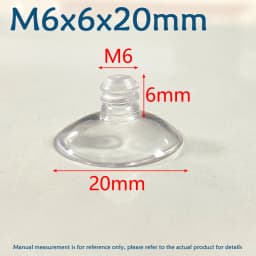 M4 M5 M6 M8 Transparent Suckers With Screw PVC Plastic Sucker Pad Holder Turn Nut Glass Table Tops Storage Tool Hooks
