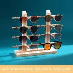 Handmade Wooden Display Organizer Rack for Glasses And Jewelry - Versatile Retail & Personal Use Storage Solution