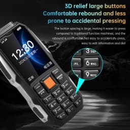 Mini Feature Phone Dual SIM Dual Standby Big Button Long Battery Dual Flashlight Portable Basic Mobile Phone Seniors Backup