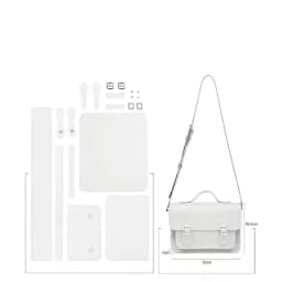 DIY Cambridge Bag Making Kits PU Leather Lady Crossbody Satchel Bags Handcrafted Sewing Semi-finished Set for Women Handbag