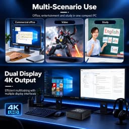 SZBOX MINI PC Intel Celeron N5100 Windows11 PRO 16GB 32GB 1TB DDR4 M.2 NVME SSD WIFI 6 BT5.2 Office Desktop Computer MINI Laptop