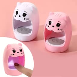 LULAA Mini UV LED Lamp Cute Cat Shape Fast Drying Portable Nail Light Home Salon Gel Dryer Curing Lamp for Nail Artists DIY