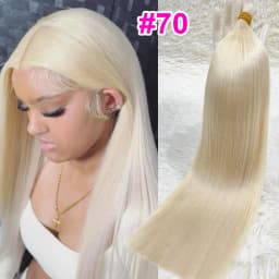 Bulk Hair 100% Real Human Hair Machine Made Virgin Remy Straight Hair Bulk 18-30inch 100g Natural Blonde Hair Extension No Weft