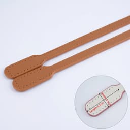 New 1 Pair Hand Sewn Stitched Genuine Leather Bag Straps Handles Replacements Cowhide Hand-Stitched Handmade Underarm Strap