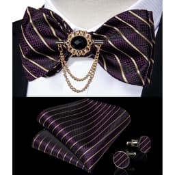 Exqusite Men's Self-tie Bowties Wedding Neck Ties For Man Accessories Cufflinks Hanky Brooch Set Red Black Yellow Blue Bowtie