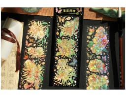 3 Sheets/pack Laser Bronzing PET Hot Stamping Jellyfish Cute Bear Dog Florals Transparent Decorative Stickers