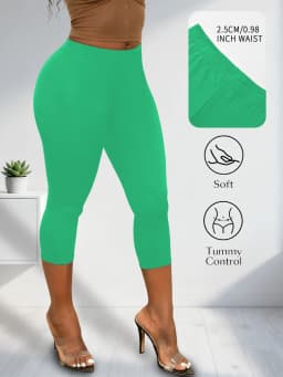 Women Athletic Capri Pants Super Soft No See Through Leggings for Workout Yoga Running