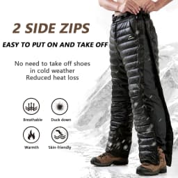 Naurehike Winter Duck Down Pants Outdoor Waterproof 20D Nylon Zips Trousers Warm Lightweight Portable Hiking Climbing Pantalones