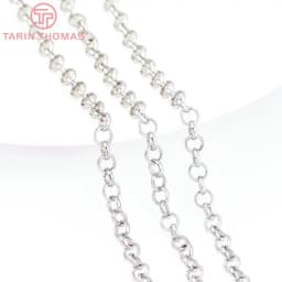 (4292)2 Meter 2MM 2.5MM 3MM 24K Champagne Gold Color Plated Brass Round Link Chains Necklace Chains Quality Jewelry Accessories