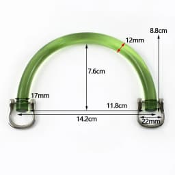 1/2/4Sets Acrylic D Shape Bag Handle with Two Metal Buckle Transparent Resin Wristband Handbag Decor Ring Frame Bags Part