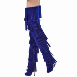 1/6 Doll Toy Solid Color Tassel Long Tube Boots Hollow Velvet Shoes Action Figures Accessories For FR2 12 Inch Female Model Body