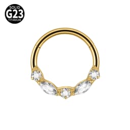 1PC Pure Titanium G23 Septum Ring Nose Clip CZ Earrings Hoop 16G Conch Ear Cartilage Tragus Lobe Body Piercing Jewelry