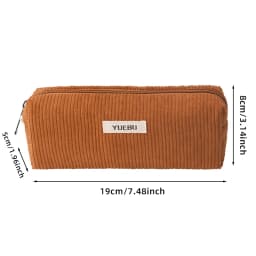 New Retro Corduroy Solid Color Pencil Case, Coin Purse, Artistic Minimalist Cosmetic Bag, High School Student Storage Bag
