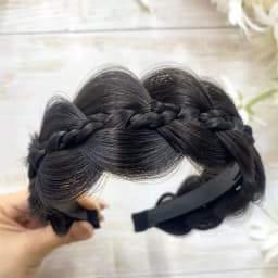 Handmade Retro Head Hoop Twist Headband Wide Fishbone Braids Hairband Wig for Women Styling Accessories