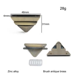 5/10/20PCS Metal Rectangle Press Push Lock For Handbags Bag Briefcase Spring Lock Snap Decorative Clasps Repair Kit Accessories
