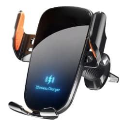 UYUXIO Wireless Car Charger Fast Charge Manual Clamping Air Vent Car Phone Holder for Samsung Android Phones iPhone 16 15 14 13