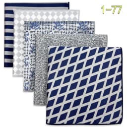 5 Pieces Mens Jacquard Pocket Square Set Multi Styles Handkerchief Suit Pocket Towel Hanky Vintage Business Accessories Gift