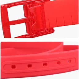 High Quality Unisex Silicone Pin Buckle Belt Candy Colorful Metal-free Anti-allergic Plastic Trouser Belts for Men and Women