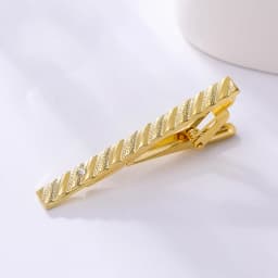 1Pcs Fashion Tie Clip for Men Copper Simple Bar Clasp Practical Mens Classic Tie Clips Clamp Pin Jewelry Necktie Wedding Gift