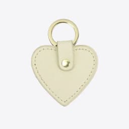Free custom monogram logo leather keyring saffiano heart shaped kechians for promotion gift keychain ring keychain