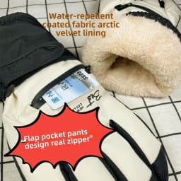 Thermal Winter Cycling Gloves Non-Slip Touch Screen Ski Gloves Men's Women's Waterproof Warm Snowboard Accessories with Pocket