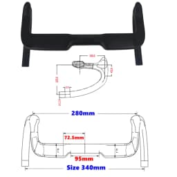 BIKEDOC TB28 Carbon Bunch Bar Toray 700 Track Bar For Front And Rear Brake Fixie Carbon Handlebar UD Glossy Drop Bar