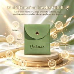100pcs Soft Microfiber Jewellery Pouches Half Circle Snap Flap Custom Logo Suede Button Bag For Earring Ring Jewelry Packaging