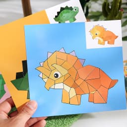 Mr Paper 14sheets/bag Sticker Book Students' Handmade 3D Geometric Collage DIY Stickers Early Educational Stickers For Journal