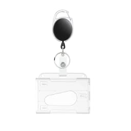 Transparent Cards Slots ID Tag Badge Holder with Badge Reel Cards Storage Organizer Employee Pass Work Card Case Sleeve
