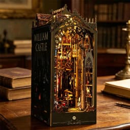DIY Book Nook Kit Wooden Mini Doll House 3D Puzzle Model Building Bookshelf Booknook Home Decor Toys For Xmas Birthday Gifts