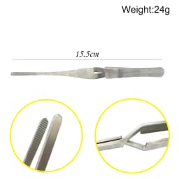 Stainless Steel Tweezers Cross Reverse Round Head Reverse Fork Nie Pointed Labor-Saving Pinch Fixed Self-locking Clip Philately