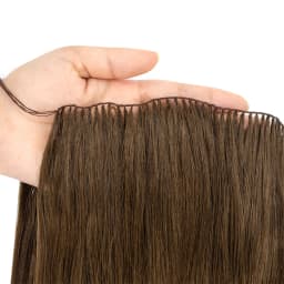 VADES Invisible Feather Hair Extensions Human Hair Long Straight Hair Extension Natural Sew In Microring Hair Weft for Women