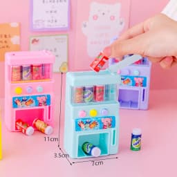 Kids Simulation Self-service Vending Machine with Mini Coins Drinks Play Toys