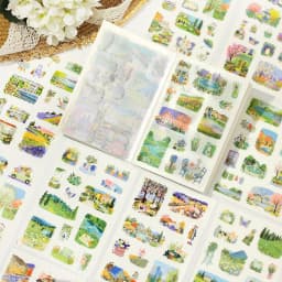 20sheets Floating Light Four Seasons Series Kawaii Ins Die Cut Sticker Book DIY Diary Clipper Planner Handbook Aesthetic Sticker