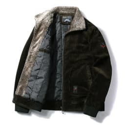 Treesolo Male Thermal Windbreaker Plus Size Men's Warm Winter Corduroy Jackets and Coats Fur Collar Winter Casual Jacket Outwear