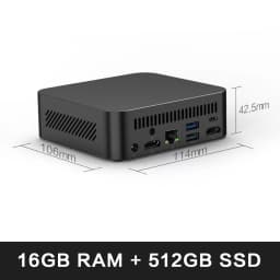 Mllse Mini Pc G5 Pro Amd Ryzen 7 5800H, 16Gb Ram, 512Gb Ssd, Wi-Fi 6, Bluetooth 5.2, Windows 11 Mini Desktop Computer