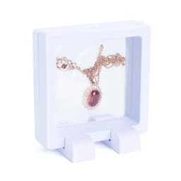 7x7cm 3D Suspension Box Shadow Box Jewelry Display Stand Ring Pendant Holder Protect Jewelry Stone Presentation Case