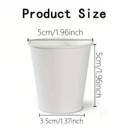 50/100PCS White Paper Cups Juice Milk Coffee Disposable Hot Cold Drinking Paper Cups Weddings Birthdays Picnics Packing