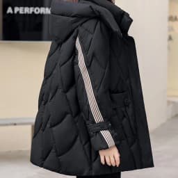 Winter Down Cotton Jacket Mid length Women's New Design sense Spliced Warm Thicken Parka Coat Female Loose Hooded Casual Jackets