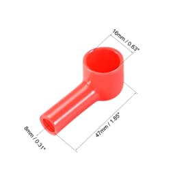 1/2/5Pairs Battery Terminal Insulating Rubber Protector Covers Red Black for 14-28mm Terminal 8-10mm Cable