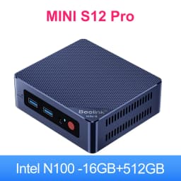 Beelink Min S12 Pro N100 Gamer Mini PC Intel 12th 16GB 512GB SSD 2.4G&5G Dual Wifi 1000M BT5.2 NVME Deskt