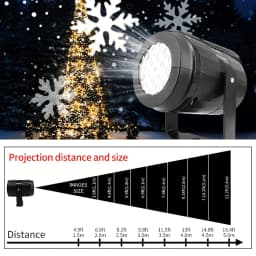 USB Powered Snowflake Projector Light White Snow Pattern Rotating LED Stage Lamp for Holiday Party Christmas Decor New Year Gift