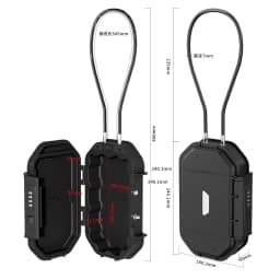 Travel Safe Lock Box Waterproof 4-Digit Combination Anti-Theft Personal Beach Safe with Removable Steel Cable Security Case
