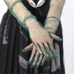 Long Sheer Tulle Gloves Ultra Thin Stretchy Full Finger Mittens Mesh Elbow Wedding Bride Gloves Sheer Sunscreen Vintage Glove